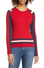 rag  amp  bone Julee Ribbed Colorblock Merino Wool  amp  Cotton Sweater   Nordstrom at Nordstrom